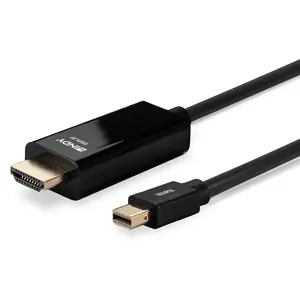 "Lindy Kabel" Mini DisplayPort/HDMI 4K30 (DP: passiv) 3 m, 3 m, Mini DisplayPort, HDMI A tipo (standartinis), vyriškas, vyriškas, 3840 x 2160 taškų