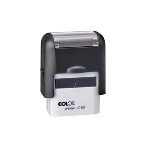 Antspaudas COLOP Printer C10, juodas korpusas, bespalvė pagalvėlė