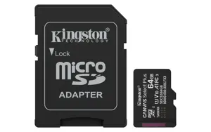 MEMORY MICRO SDXC 64GB UHS-I/W/ADAPTER SDCS3/64GB KINGSTON
