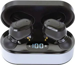 Platinet PM1050B Airpods Bluetooth 5.0 belaidės ausinės su mikrofonu juoda