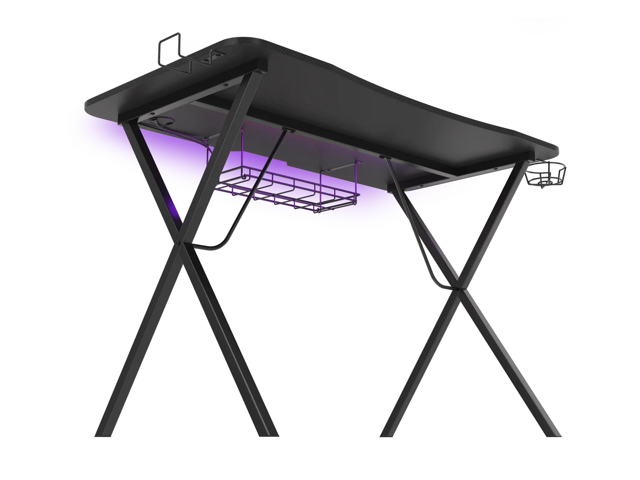 Žaidimų stalas Natec Genesis Holm 200 RGB, Juoda