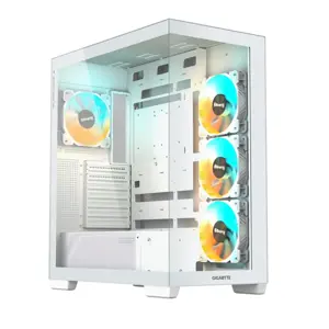Case GIGABYTE MidiTower Case product features Transparent panel ATX MicroATX MiniITX Colour White G…