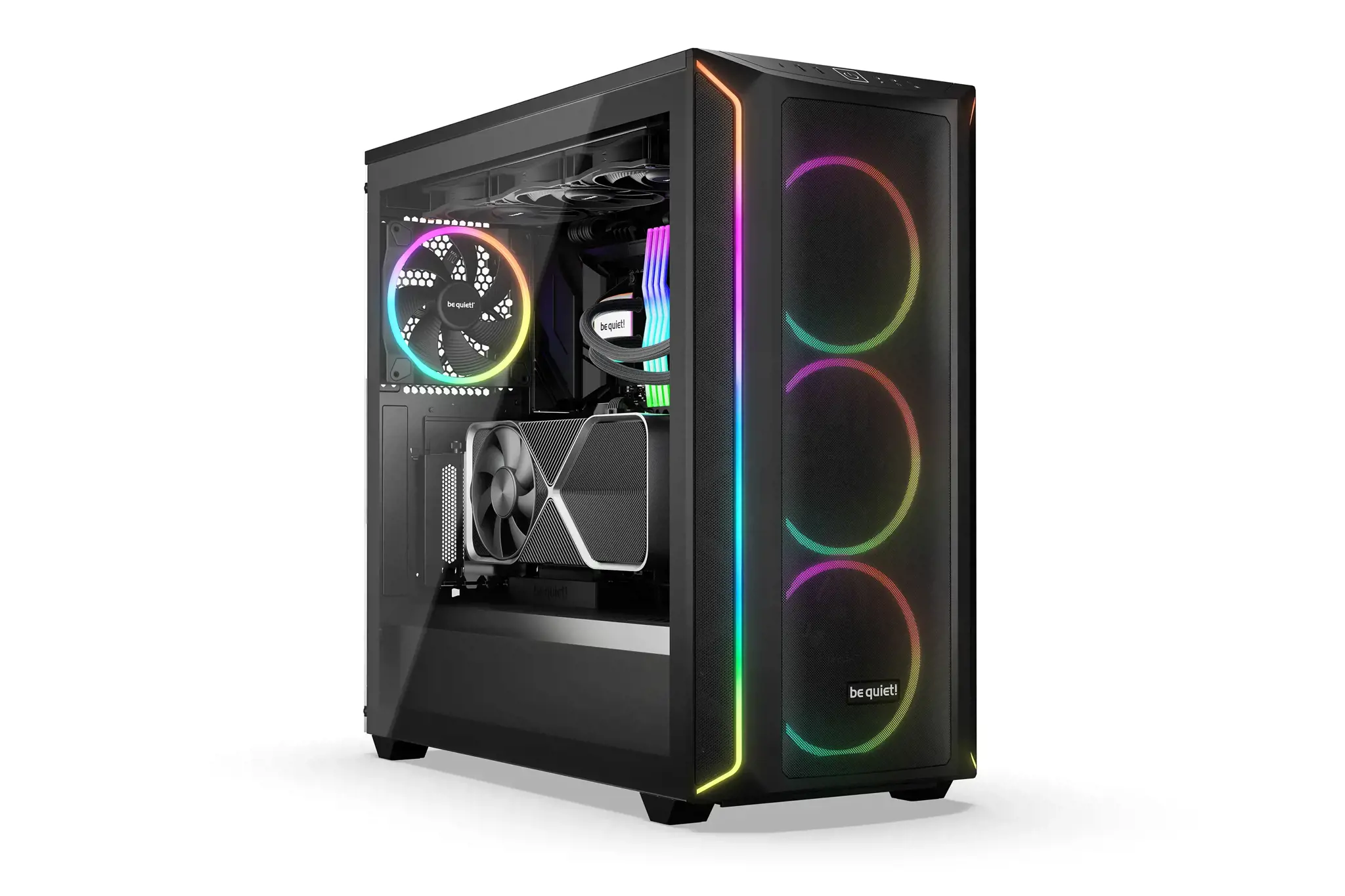 be quiet! Shadow Base 800 FX Black, Midi Tower, PC, Black, ATX, EATX, micro ATX, Mini-ITX, Acrylonitrile butadiene styrene (ABS), Steel, Tempered glass, Multi