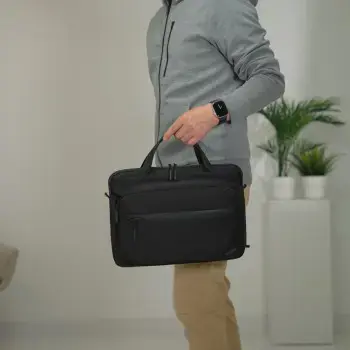 TARGUS WORK 14" 3-IN-1 TECH BRIEF, BLACK