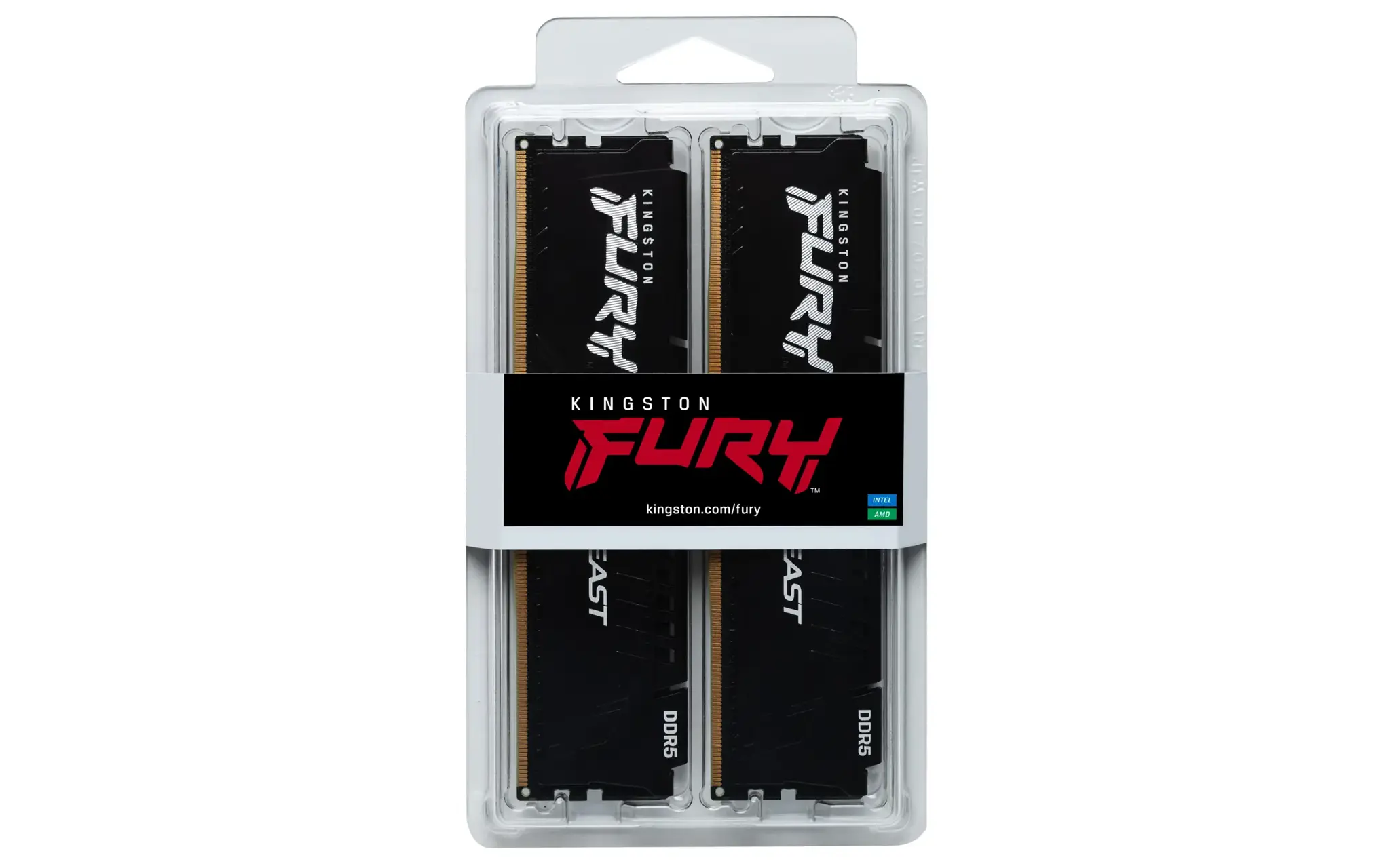 Kingston Technology FURY Beast 32GB 6000MT/s DDR5 CL30 DIMM (Kit of 2) Black EXPO, 32 GB, 2 x 16 GB, DDR5, 288-pin DIMM, Black