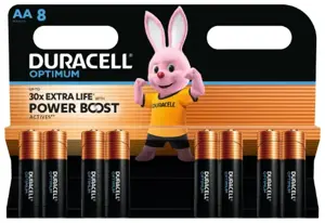Baterijos DURACELL Optimum, AA, 8 vnt.