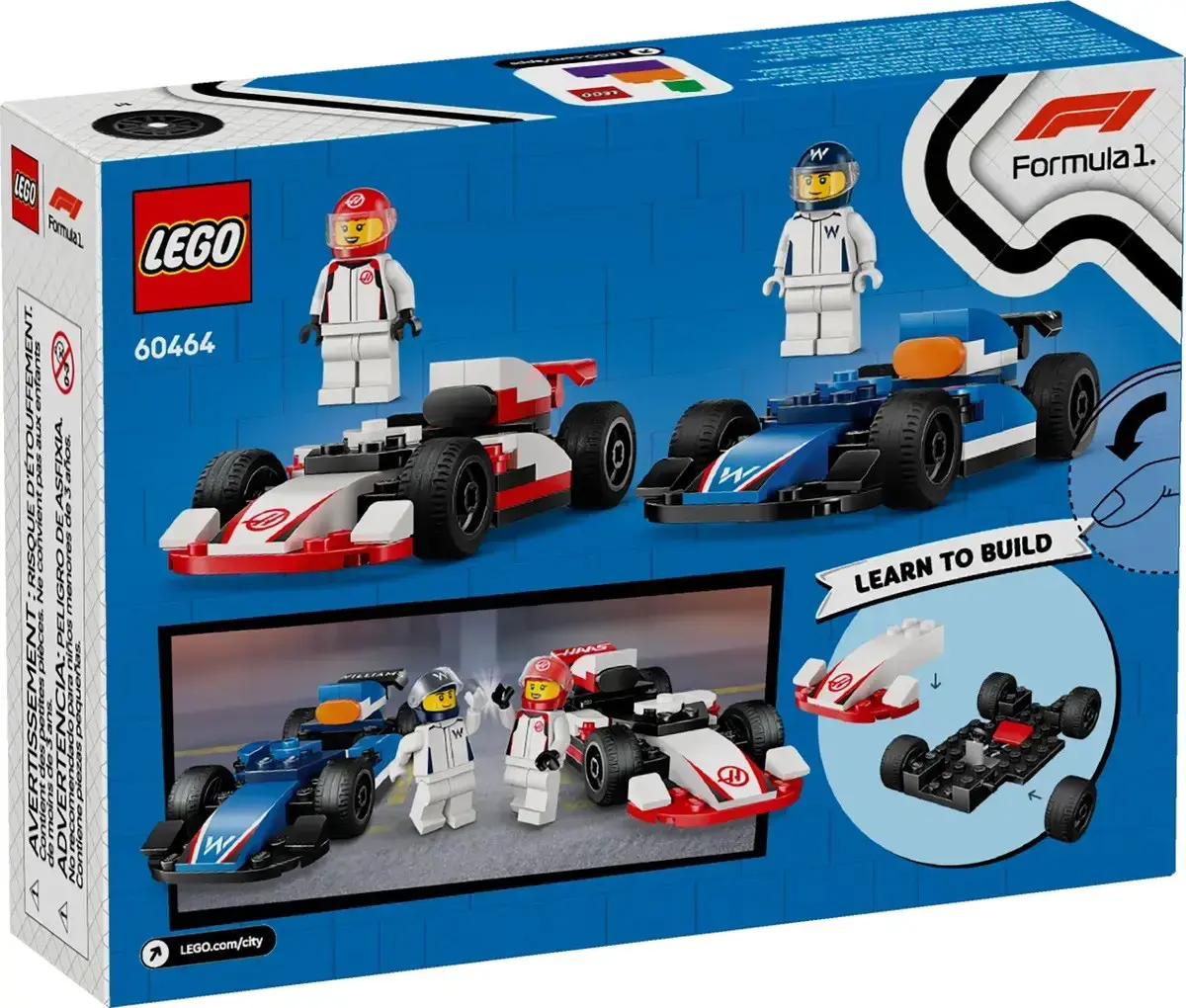 LEGO CITY 60464 F1 - Williams Racing & Haas F1 Race Cars