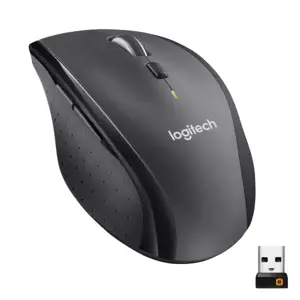 LOGITECH belaidė pelė M705 Silver / Marathon - Lazerinė - Mažytis unifikuotas nano imtuvas - Muis Zilver Draadloos