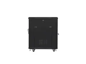LANBERG laisvai pastatoma 19 colių spinta 15U 600x800 su tinklinėmis durelėmis, plokščia pakuotė, juoda