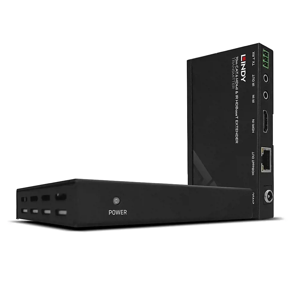 "Lindy" 70 m C6 HDBaseT HDMI ir IR ilgintuvas su PoC, AV siųstuvas ir imtuvas, 70 m, laidinis, 3D, juodas, HDCP