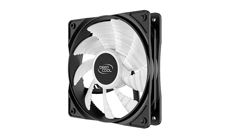 "DeepCool RF120B", ventiliatorius, 12 cm, 1300 aps./min, 21,9 dB, 48,9 cfm, juodas, permatomas