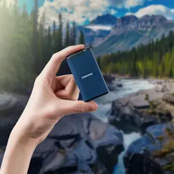 Išorinis SSD diskas TRANSCEND ESD410C 1TB USB-C 3D NAND Įrašymo greitis 2000 MBajtų/sek Skaitymo greitis 2000 MBajtų/sek TS1TESD410C