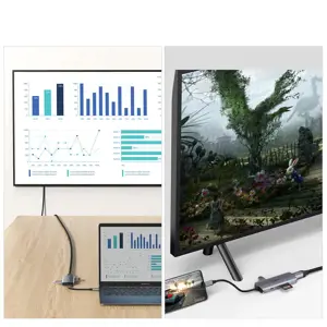 Choetech 7in1 multifunctional USB Type C HUB - 3x USB 3.2 Gen 1 | SD and TF memory card reader | HDMI 4K 30Hz | USB Type C gray (HUB-M19 gray)