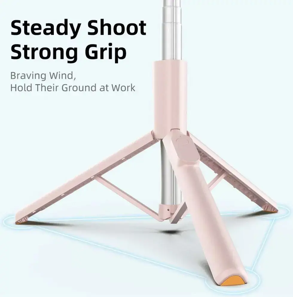 Tech-Protect selfie stick tripod L09S Bluetooth, pink