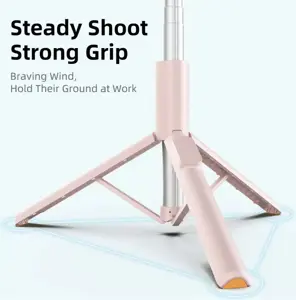 Tech-Protect selfie stick tripod L09S Bluetooth, pink