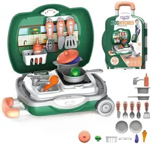 WOOPIE Nešiojamasis mažųjų virėjų rinkinys 2-in-1 lagaminas 20 el.