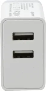 Platinet USB įkroviklis + laidas 2xUSB 3.4A, baltas (43723)