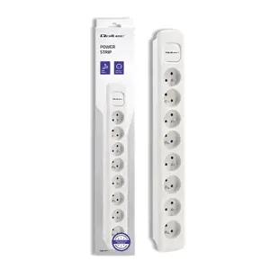 QOLTEC 50280 Maitinimo juosta 8 kištukiniai lizdai 1,8 m balta