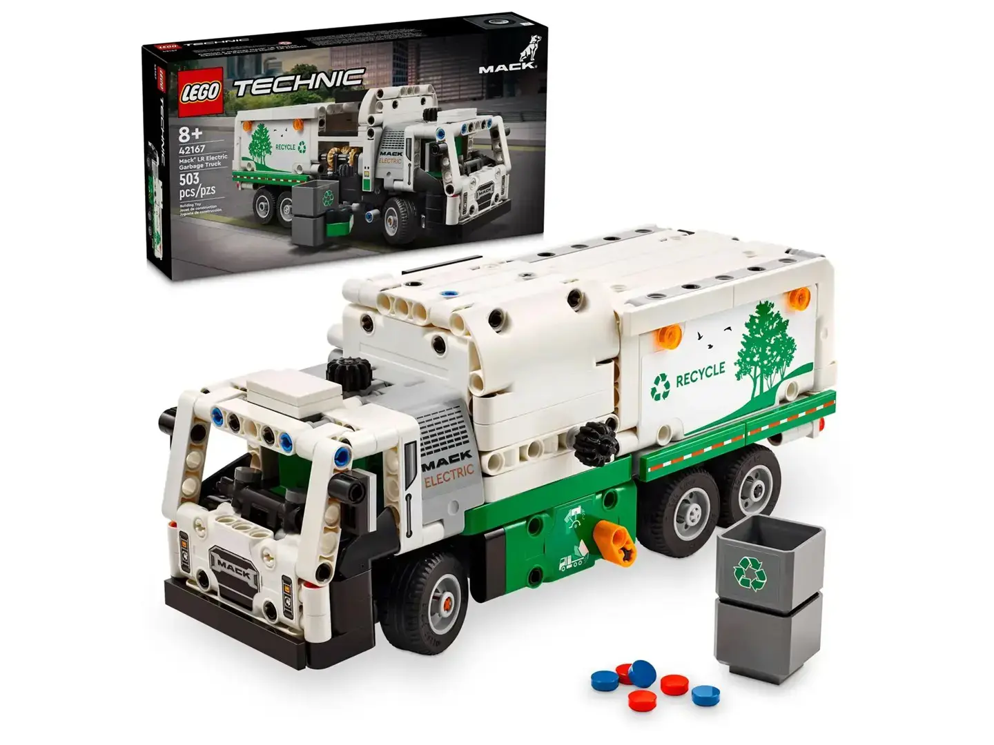 LEGO TECHNIC 42167 MACK LR ELECTRIC GARBAGE TRUCK
