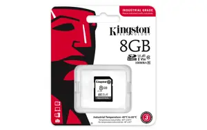 KINGSTON 8GB SDHC Industrial -40C iki 85C C10 UHS-I U3 V30 A1 pSLC