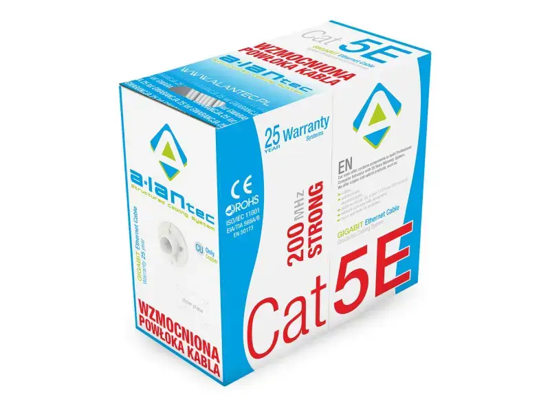 A-LAN STRONG (laidinis) tinklo kabelis KIU5STR305 (UTP; 305 m; cat 5e; pilka spalva).