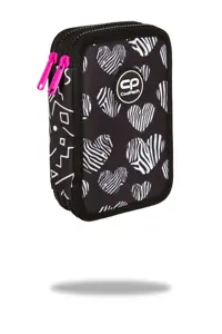 Forminis dviejų skyrių penalas su priedais CoolPack Math Hearts