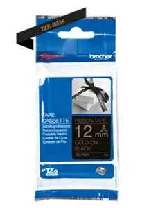 Brother TZE-R334, Gold on black, TZe, Black, Thermal transfer, China, 5 year(s)
