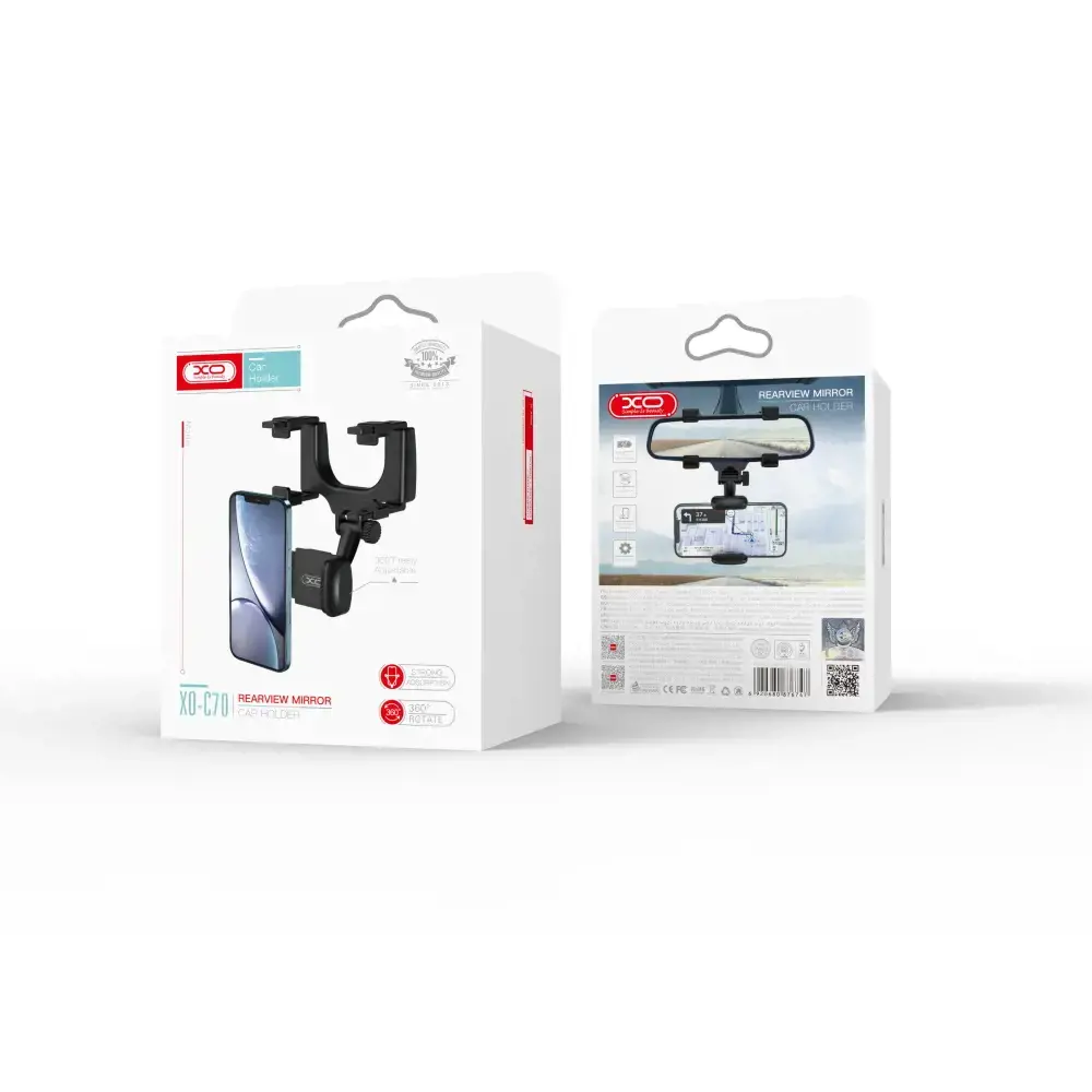 XO car holder C70 black for rearview mirror
