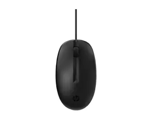 HP 125 USB Wired Mouse, Sanitizable - Black