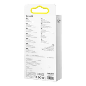 USB "3-in-1" laidas "Baseus Flash Series", USB-C + "micro USB" + "Lightning", 66 W, 1,2 m (mėlynas)