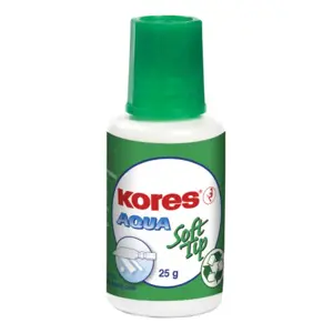 Korekcinis skystis KORES AQUA, 25 ml,  su minkštu galiuku