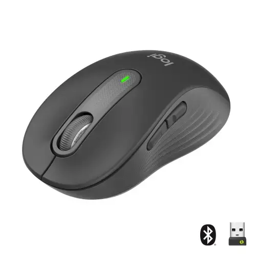 "Logitech Signature M650" belaidė pelė, dešinioji, optinė, RF belaidis ryšys + "Bluetooth", 2000 DPI, grafito spalvos
