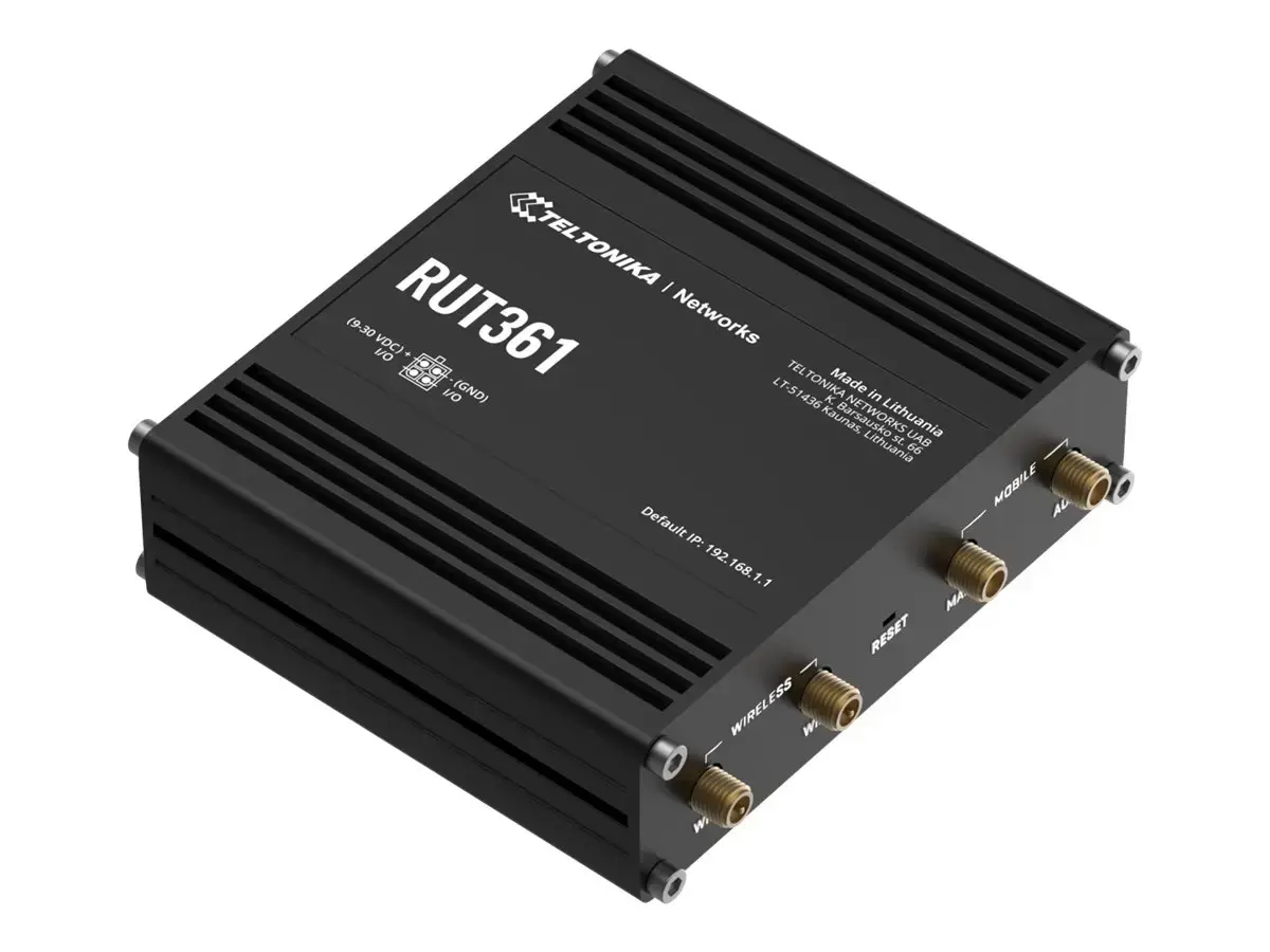 LTE CAT 6 Router | RUT361 | 802.11n | 10/100 Mbit/s | Ethernet LAN (RJ-45) ports 2 | Mesh Support No | MU-MiMO Yes | 4G