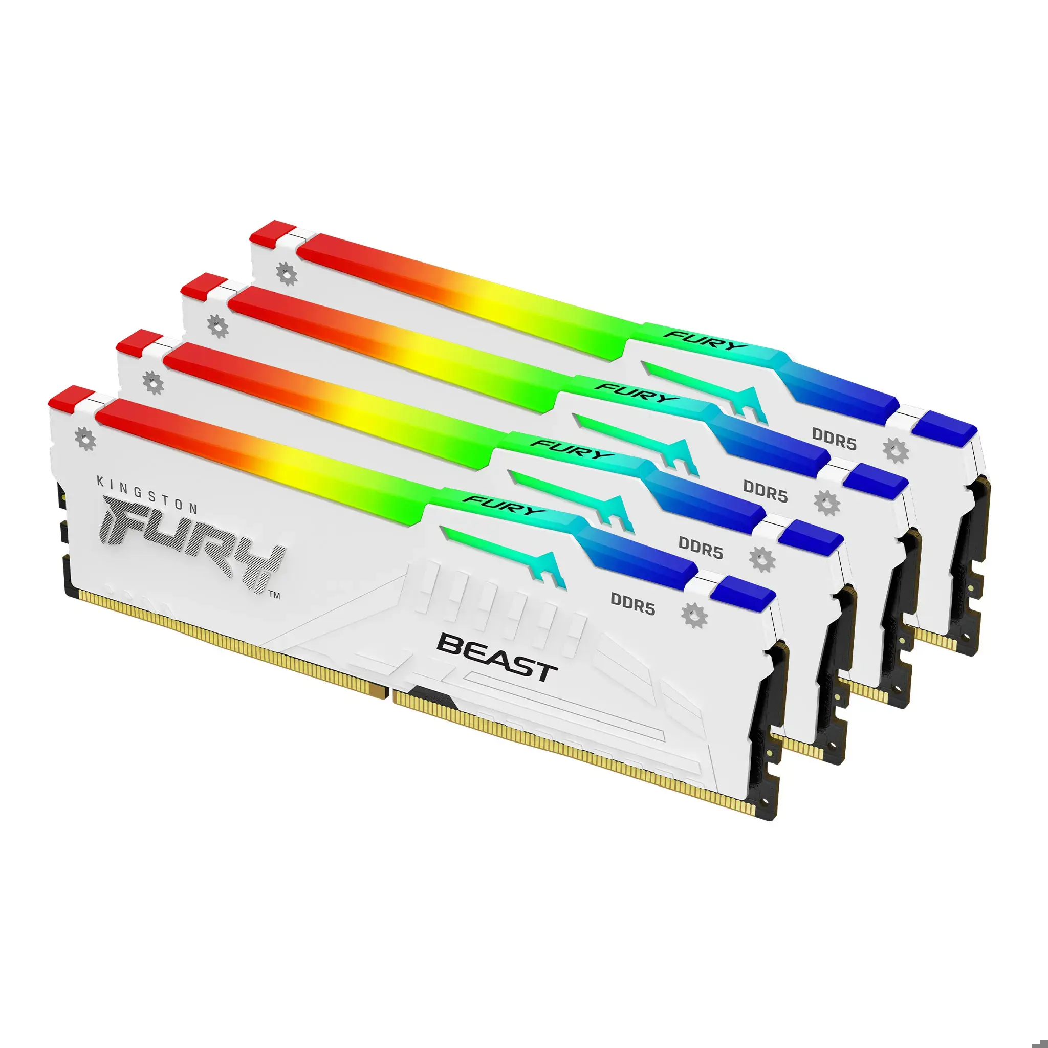 KINGSTON FURY Beast 64GB 5200MT/s DDR5 CL40 DIMM rinkinys iš 4 baltos spalvos RGB XMP