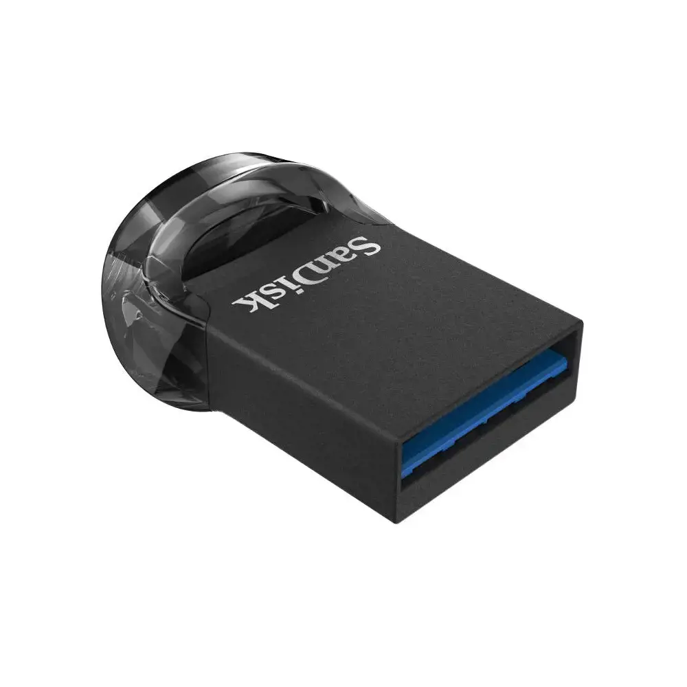 "SanDisk Ultra Fit" 64 GB, USB 3.1 - mažo formato "Plug & Stay" didelės spartos USB diskas; EAN:619659163730