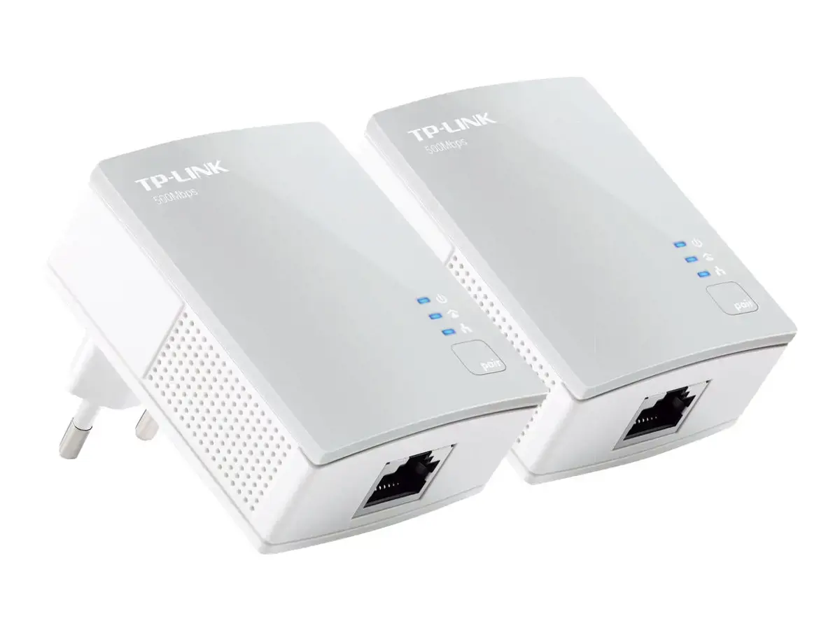 TP-Link TL-PA4010KIT, 600 Mbps, IEEE 802.3, IEEE 802.3u, Fast Ethernet, 10 100 Mbps, 10BASE-T, 100BASE-TX, HomePlug AV