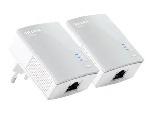 TP-Link TL-PA4010KIT, 600 Mbps, IEEE 802.3, IEEE 802.3u, Fast Ethernet, 10 100 Mbps, 10BASE-T, 100BASE-TX, HomePlug AV