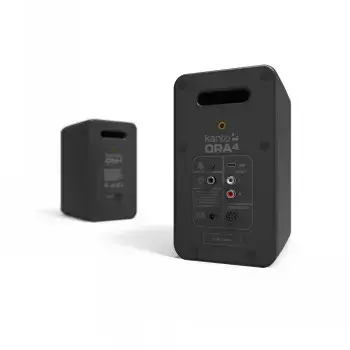 KANTO AUDIO 140W POWERED REFERENCE DESKTOP SPEAKERS WITH BLUETOOTH - BLACK, PAIR (INCLUDES TYPE C POWER CORD)