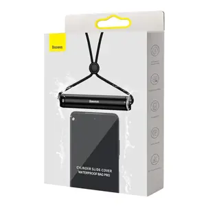 "Baseus Cylinder Slide-cover" vandeniui atsparus išmaniojo telefono krepšys (juodas)