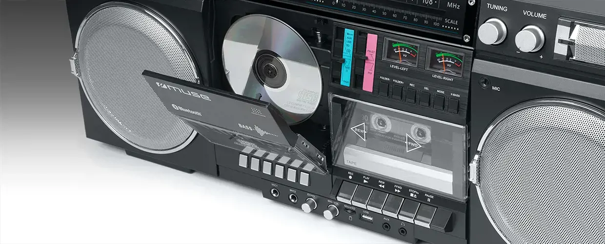 "Muse M-380 GB Ghetto Blasters", juodos spalvos