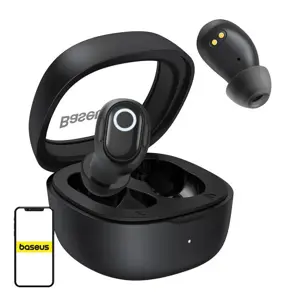 Belaidės ausinės "Baseus Bowie WM02 TWS", "Bluetooth 5.0" (juodos spalvos)