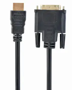 GEMBIRD CC-HDMI-DVI-0,5M Gembird HDMI-DVI kabelis su paauksuotomis jungtimis, 0,5 m