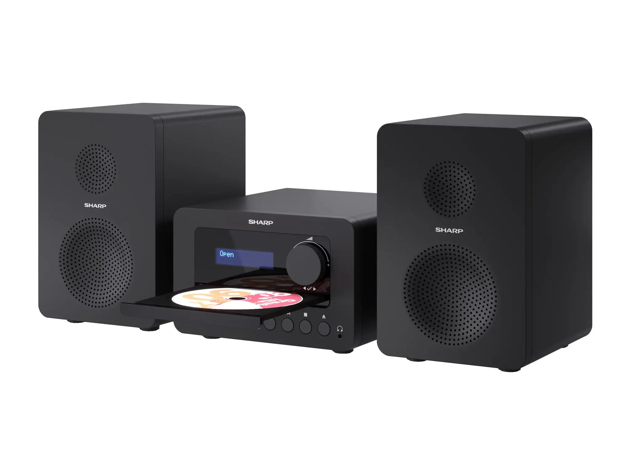 "Sharp TOKYO DAB+ HI-FI" mikrosistema, namų garso mikrosistema, juoda, 40 W, dvipusė, belaidė, DAB, FM