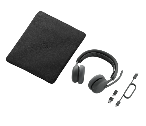 Logitech Zone Wireless 2 ES for Business UC Belaidės ausinės, Bluetooth, USB-C rec., Graphite