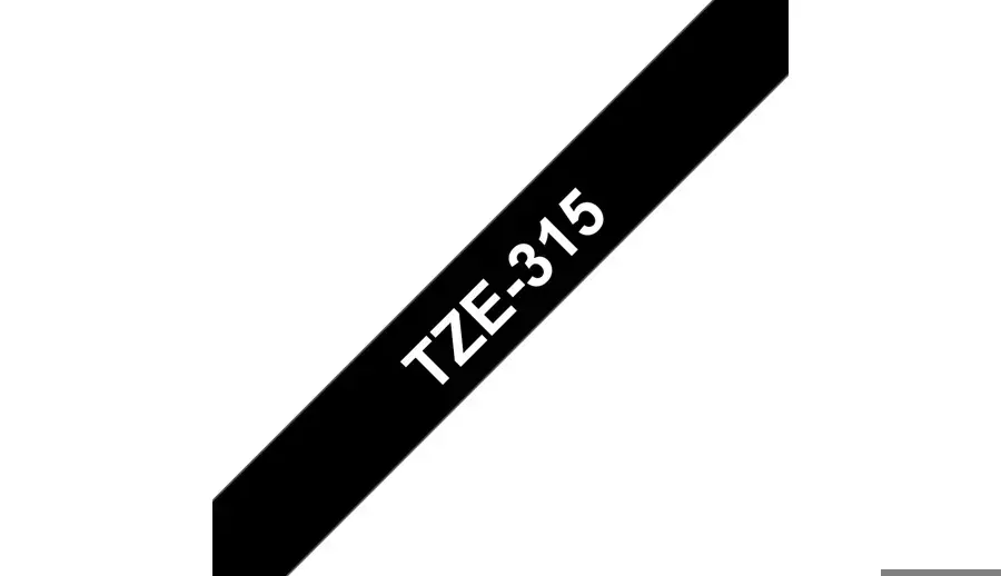 Brother laminuota juosta 6 mm, balta ant juodos spalvos, TZe, pilka, terminis perkėlimas, Brother, PT-1280HK, PT-1280SN, PT-1280KT, PT-D200HK, PT-1100SN, PT-1100KT, PT-2100VP, PT-2730, PT-7600,...