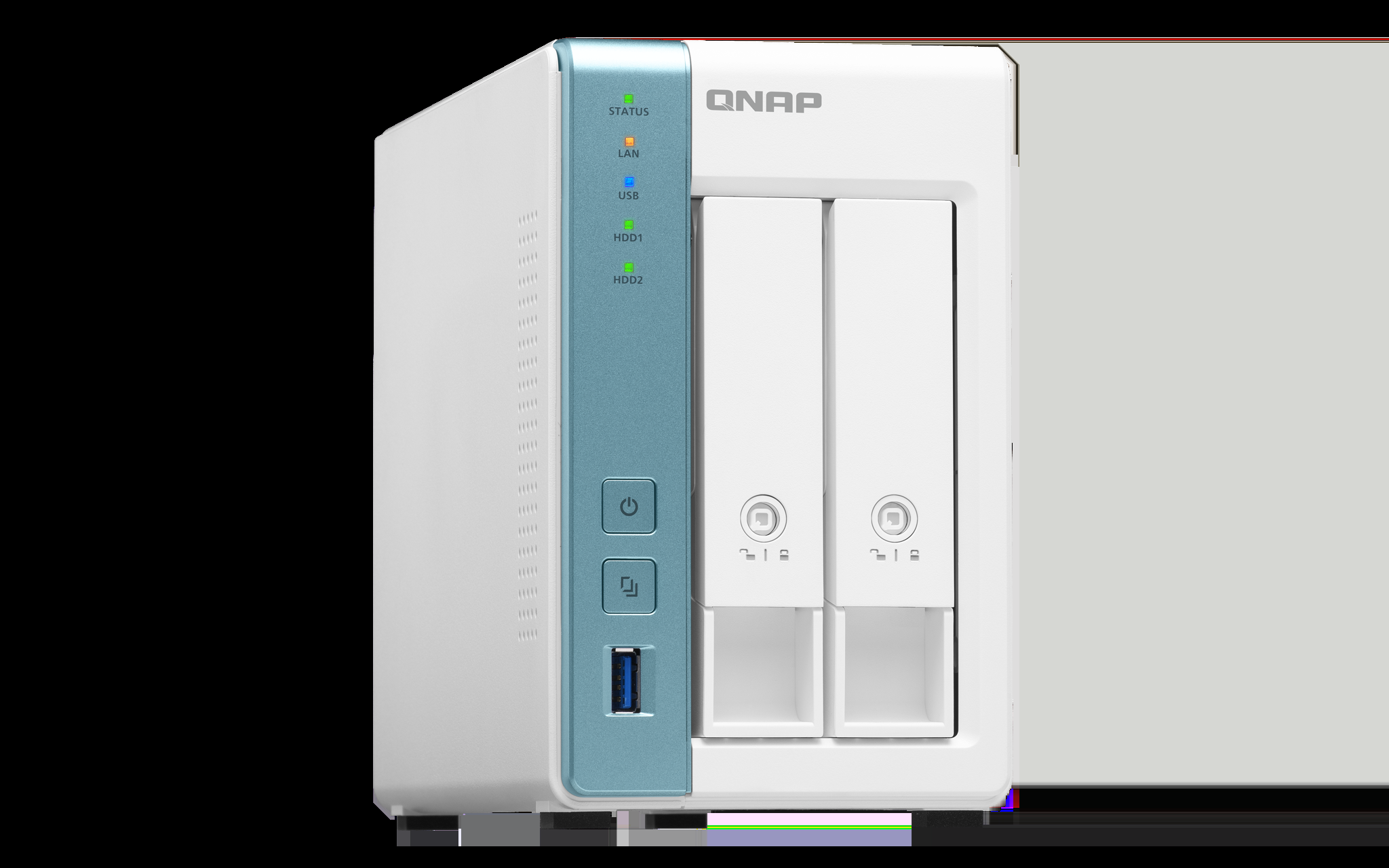 QNAP TS-233 2 lizdų ARM 2,0 GHz keturių branduolių 2xSATA 6 Gb/s 2 GB RAM įmontuota 1xGbE 1xUSB3.2 Gen1 ir 2xUSB2.0