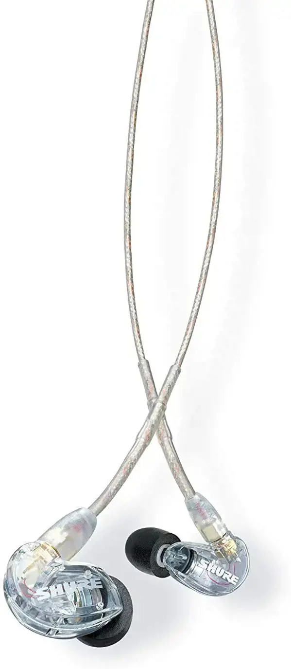 "Shure SE215" ausinės, skaidrios