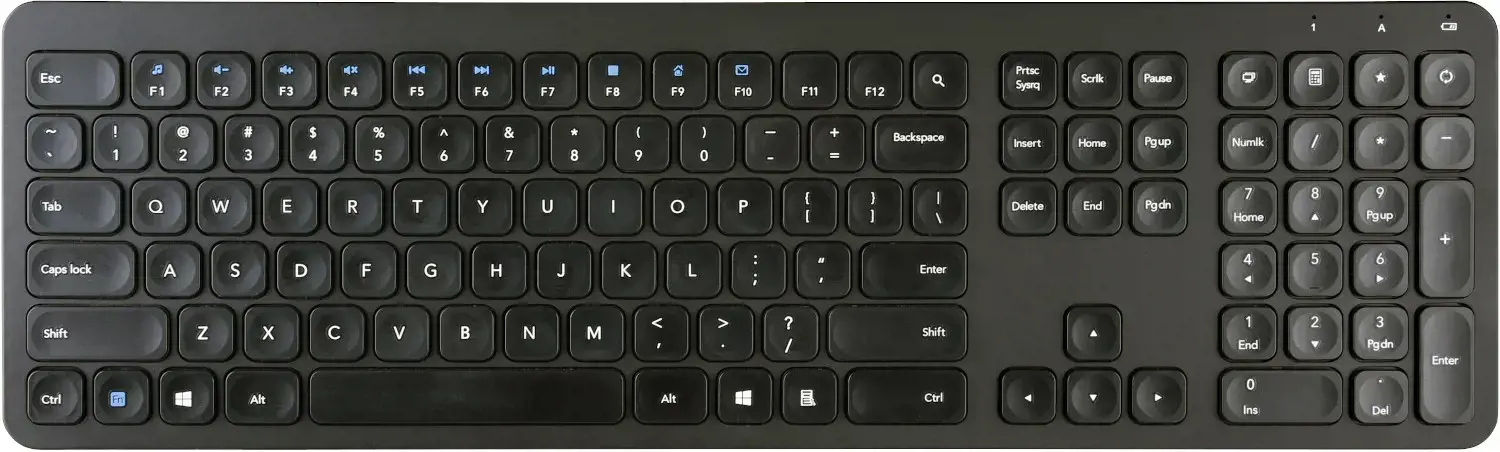 Platinet belaidė klaviatūra K100 US, juoda