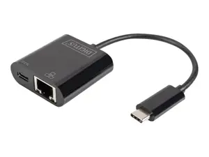 DIGITUS USB Type-C Gigabit Ethernet adapteris su Power Delivery palaikymu
