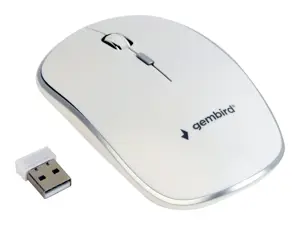 GEMBIRD MUSW-4B-01-W Gembird Belaidė optinė pelė MUSW-4B-01-W, 1600 DPI, nano USB, balta
